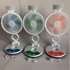 ZT 329 RECHARGEABLE TABLE FAN WITH LED LIGHT